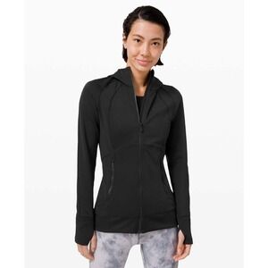 Lululemon Hooded Define Jacket Black Luon Full Zip Yoga Hoodie Size 6